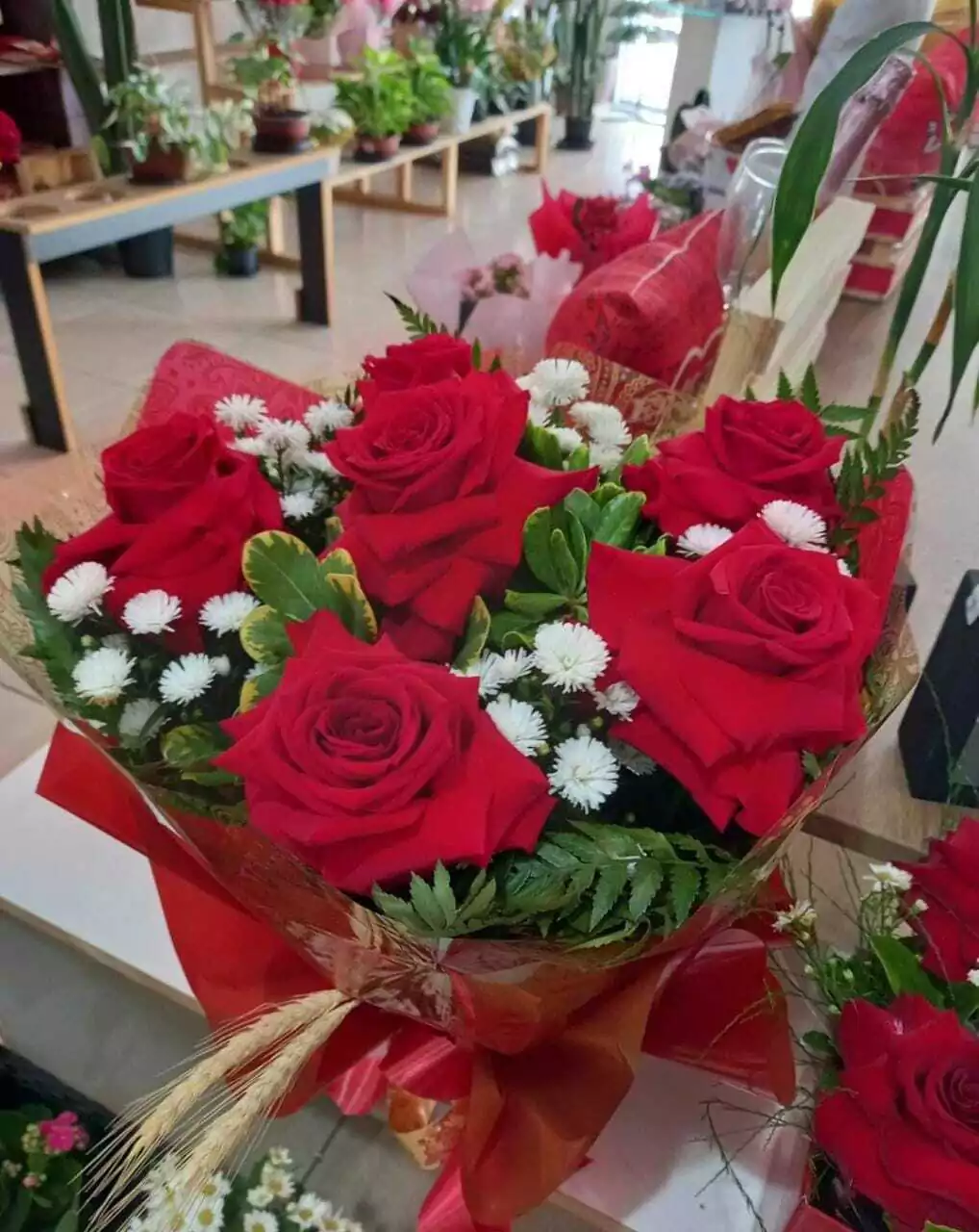Mimo Escarlate (Rosas em base de madeiravidro)